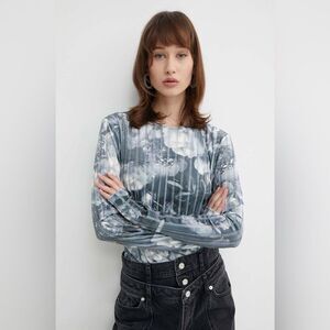 STINE GOYA VANESSA BLOUS METALIZED PEONIES Size S